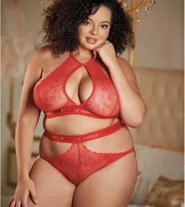 Dreamgirl Lace Halter Top & Backless High-Waist Panty Set Black M/L