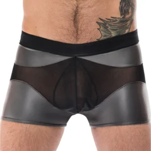 Male Power Iron Clad Shorts L Grey - Mesh Design Comfort Fit