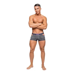 Male Power Heather Haze Mini Shorts S - Sporty Cutout Design