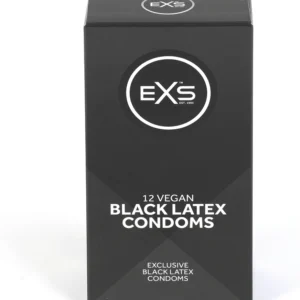 EXS Black Latex 12-Pack - Black Silky Latex Barrier Protection