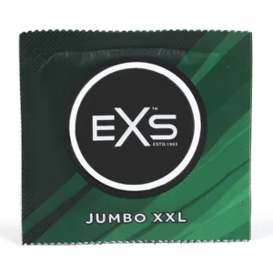 EXS Jumbo 12-Pack Wide Fit Latex Condoms 69mm Pre-Lubricated