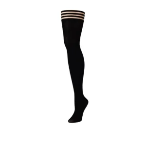 Kix'ies Danielle Model C Black Opaque Thigh-High Tights Size C