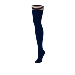 Kix'ies Selma Thigh-Highs B Navy Blue - Opaque No-Slip Stockings