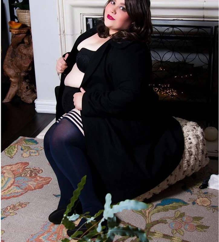 Kix'ies Selma Thigh-Highs B Navy Blue - Opaque No-Slip Stockings