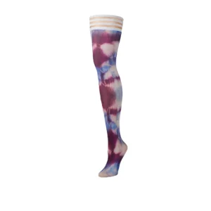 Kix'ies Madisen Thigh Highs D Blue Tie-Dye Grip Stockings