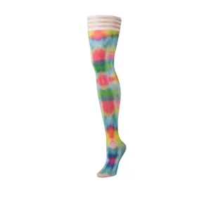 Kix'ies Gilly Thigh High Rainbow Tie-Dye Stockings Size D