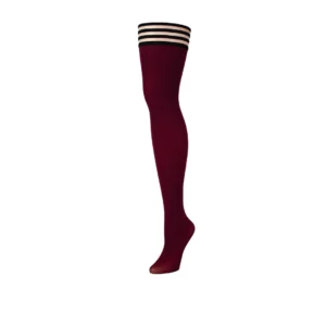 Kix'ies Heather Thigh-High Opaque Tights B Red - No-Slip Comfort