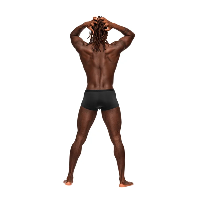 Male Power Magnificence Mini Short S Black with Waist Window Detail