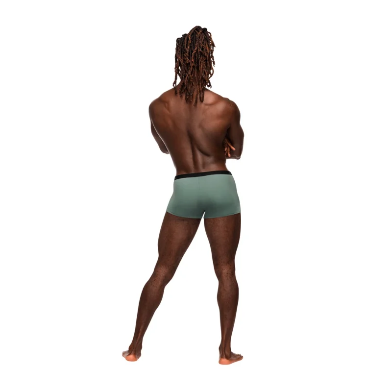 Male Power Mini Short M Jade - Modern Elastic Cut-Out Waist Design
