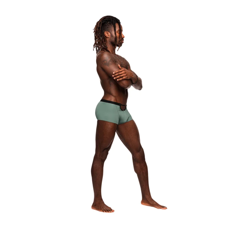 Male Power Magnificence Mini Short XL Jade - Cut-Out Waistband