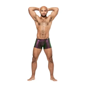 Male Power Uplift Mini Short L Purple - Contoured Support Design