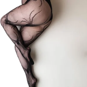 Kix'ies Spider Pattern Full-Waisted Fishnet Tights Black C Size