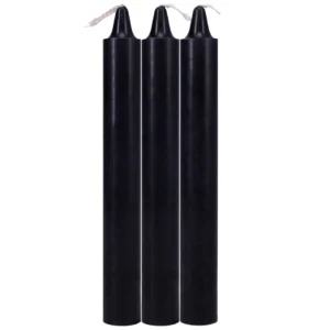 Doc Johnson Japanese Drip Candles Black 3-Pack Decorative Set