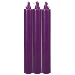 Doc Johnson Japanese Drip Candles Purple 3-Pack - Body-Safe Wax