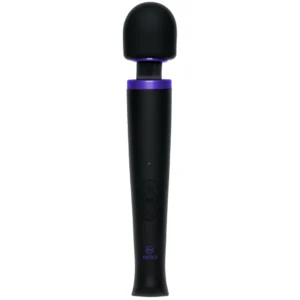 Merci Power Wand Black - Rechargeable Silicone Massager, 8 Modes