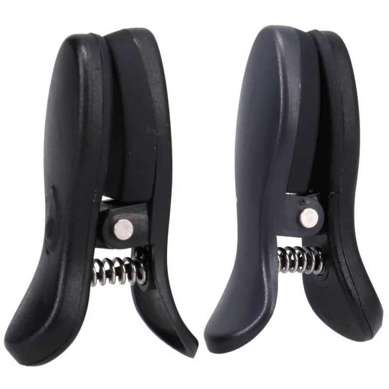 Doc Johnson Vibro Grippers Rechargeable Vibrating Clamps Black