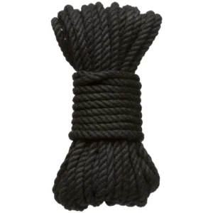 Bind and Tie Hemp Rope 6mm x 30ft Black - Durable Natural Fiber