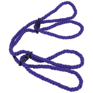 Restrain Bind Tie Hemp Cuffs 6mm Adjustable Purple - Wrist or Ankle