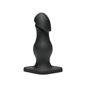 Doc Johnson Rumpy Silicone Anal Plug Set Flexible Matte Black 2 pcs