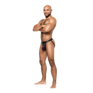 Male Power Uplift Jock S/M Purple - Comfort Fit Satin Waistband