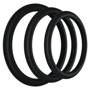 Rock Solid The Gasket Set of 3 TPE Anatomical Rings Black