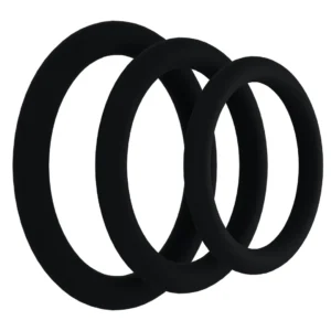 Oxballs Tri-Pack Silicone Gasket Ring Set Flexible Black 3 Sizes
