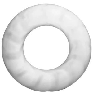 Rock Solid Fat Tire Wide Silicone Ring with Textured Surface Black