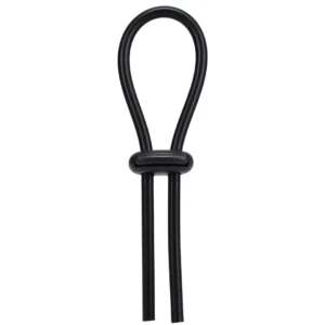 XR Brands The Lasso Double Lock Adjustable Silicone Restraint Black