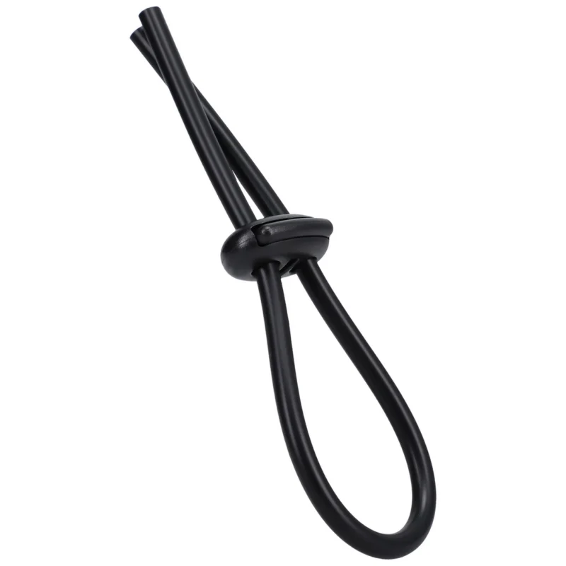 XR Brands The Lasso Double Lock Adjustable Silicone Restraint Black