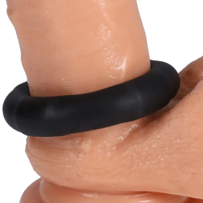 Rock Solid Lifesaver Silicone Ring - Flexible, Body-Safe, Black