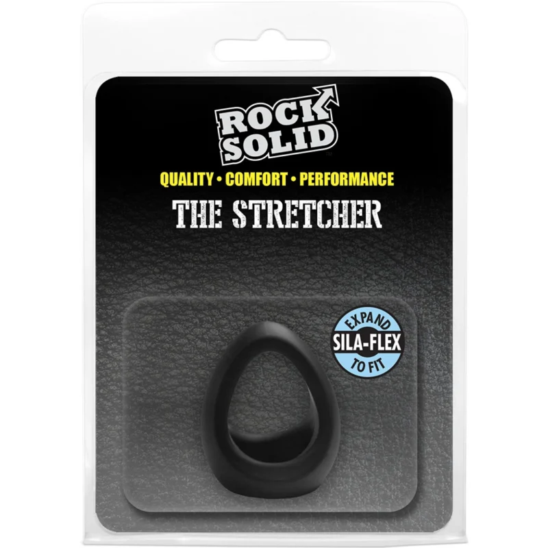 Rock Solid The Stretcher Dual Support Silicone Ring Black