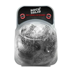 Oxballs 2-Piece Black C-Ring Set - Bulk 50-Pack, Body-Safe TPE