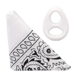 The Code Silicone Ring & Bandana Set White - Adjustable Comfort Duo