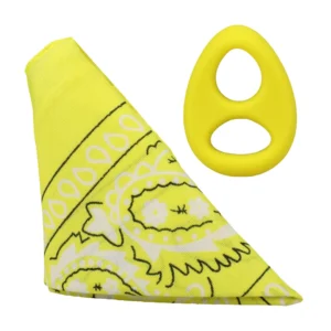 The Code Silicone Ring & Matching Bandana Set Yellow by Rock Solid