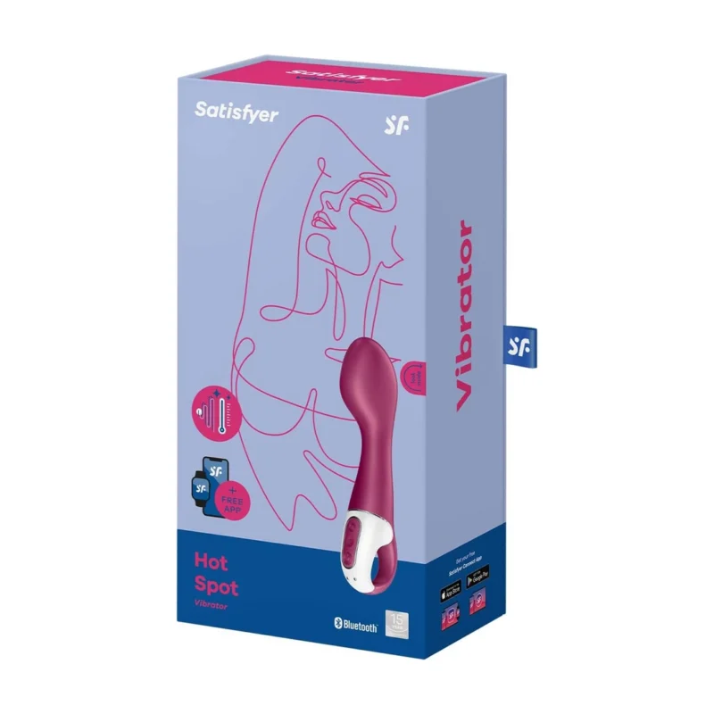 Satisfyer Hot Spot Intimate Warming Massage Device Bluetooth Pink