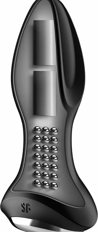 Satisfyer Rotator Plug 2+ Vibrating Plug App-Controlled Silicone Black