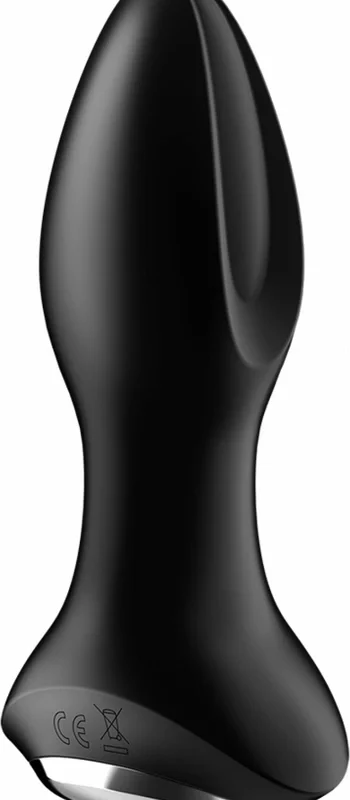 Satisfyer Rotator Plug 2+ Vibrating Plug App-Controlled Silicone Black