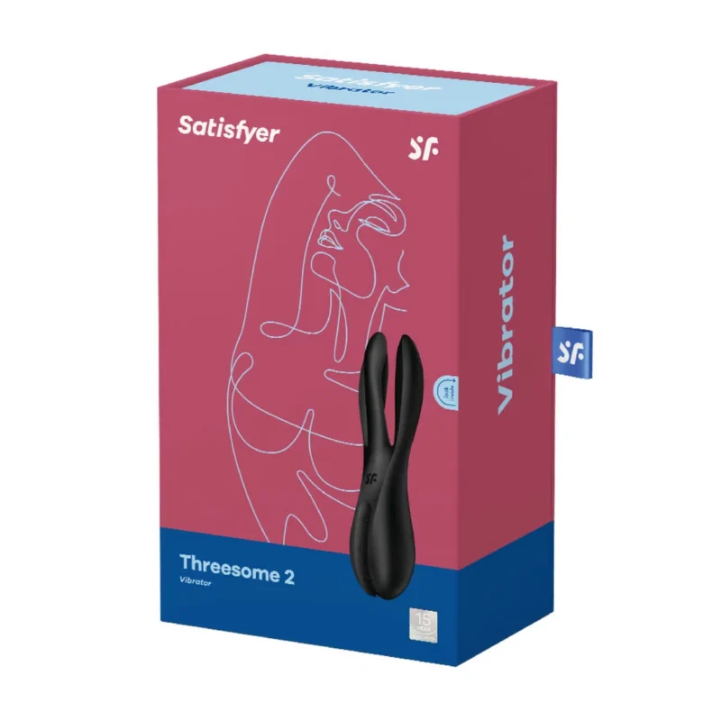 Rocks-Off Threesome 2 Multi-Arm Rechargeable Vibrator, Pink, Waterproof