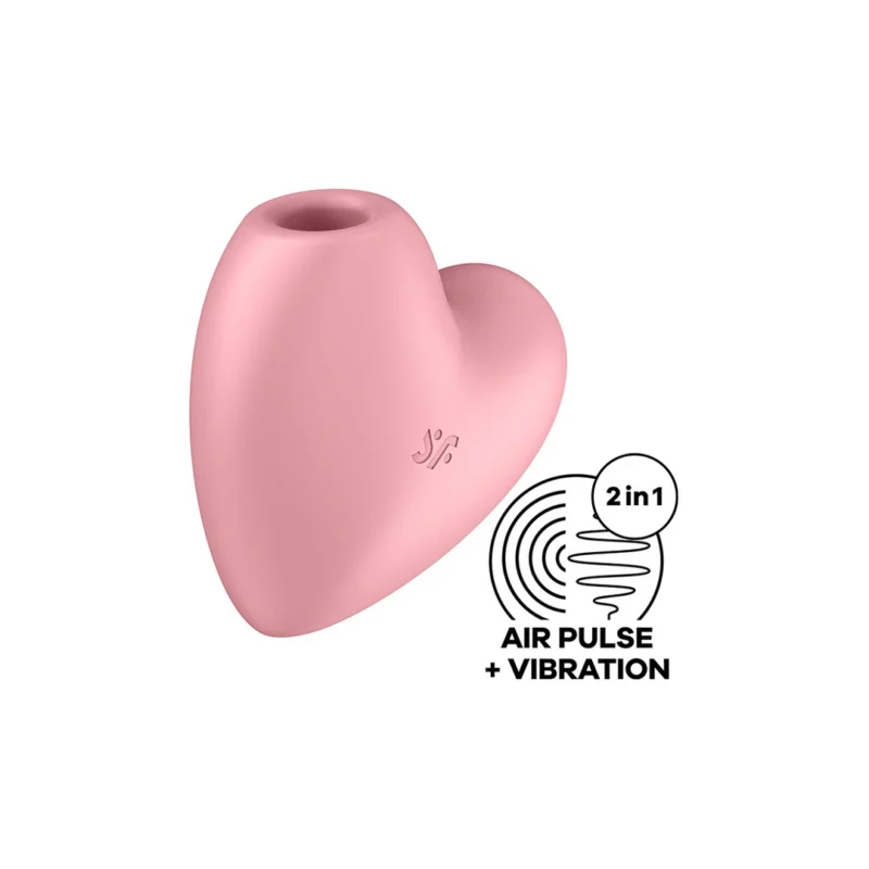 Satisfyer Cutie Heart Air Pulse Stimulator Vibrating Pink Waterproof