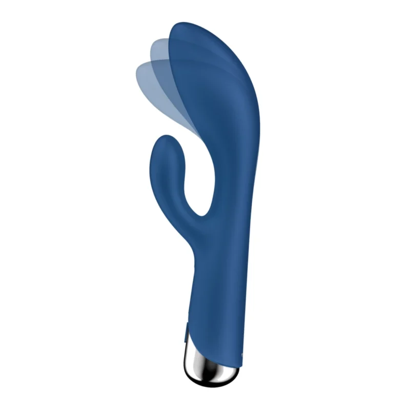 Satisfyer Spinning Rabbit 1 Blue - Rotating Head Vibrator, Silicone