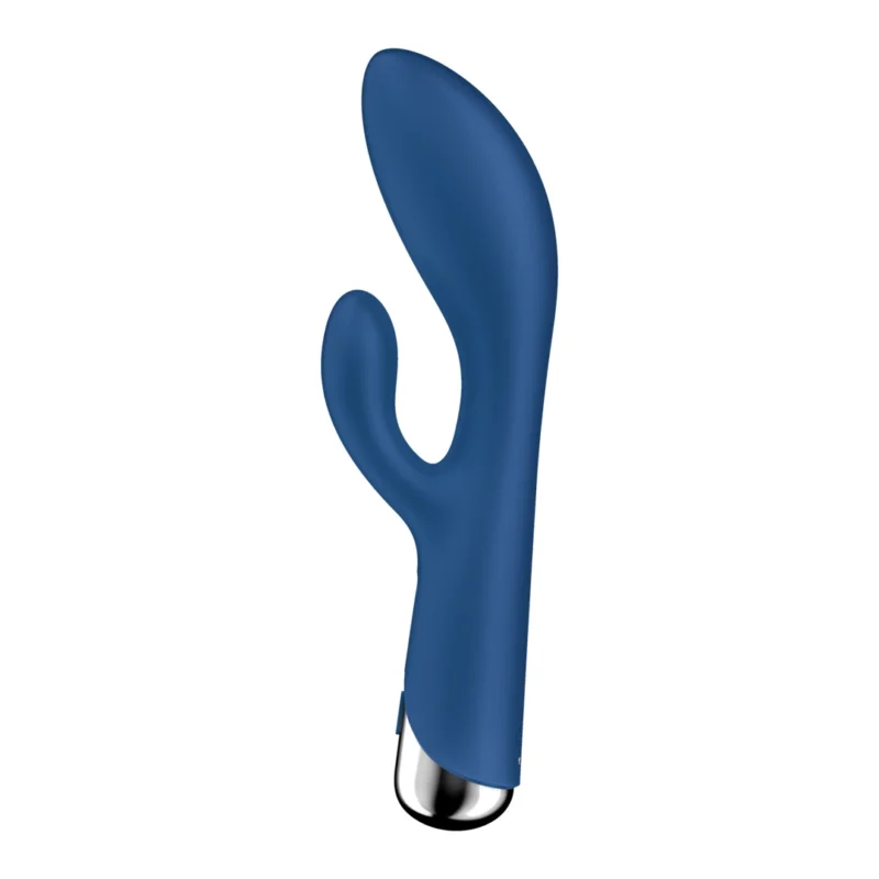 Satisfyer Spinning Rabbit 1 Blue - Rotating Head Vibrator, Silicone