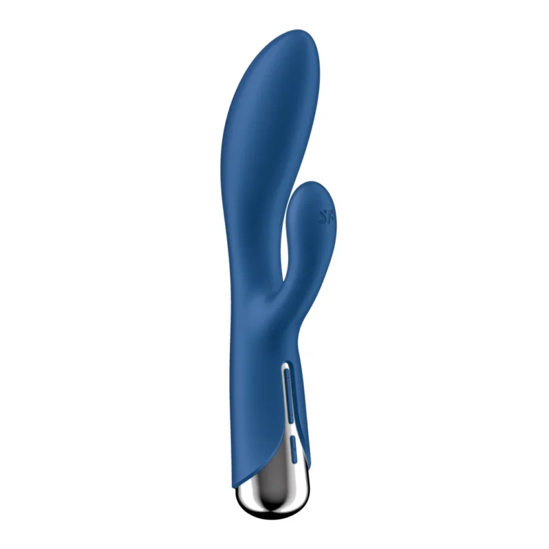 Satisfyer Spinning Rabbit 1 Blue - Rotating Head Vibrator, Silicone