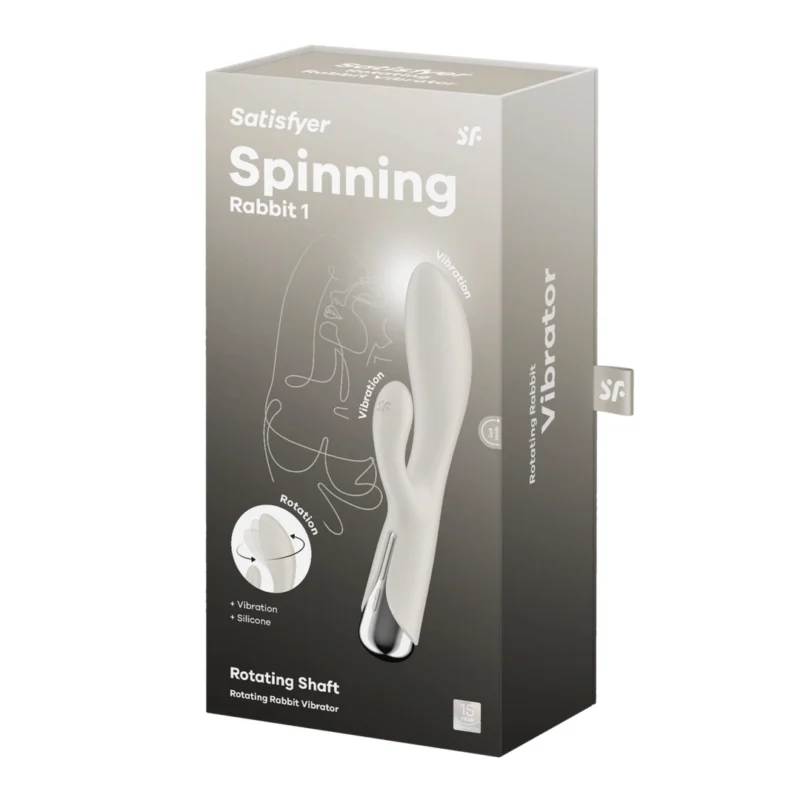 Satisfyer Spinning Rabbit 1 Rotating Silicone Massager Beige