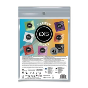 EXS Variety Pack 1 42pcs - Latex Assorted Flavored & Textured Condoms