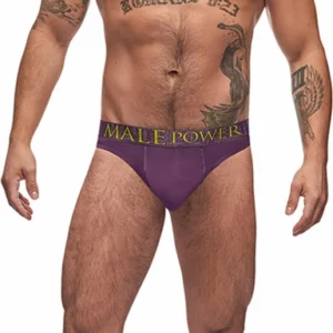 Male Power Avant-Garde Enhancer Thong L/XL Purple Collage Waistband