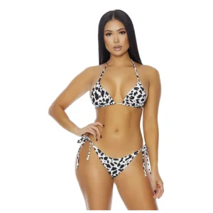 Forplay Barbados Bikini Set XL - Cow Print Two-Piece Swimwear