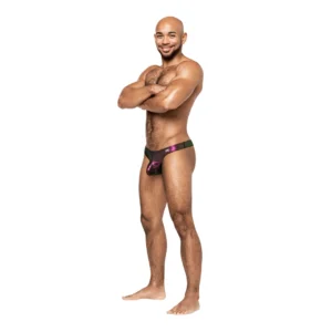 Male Power Uplift Bong Thong S/M Purple - Low Waist Comfort Fit