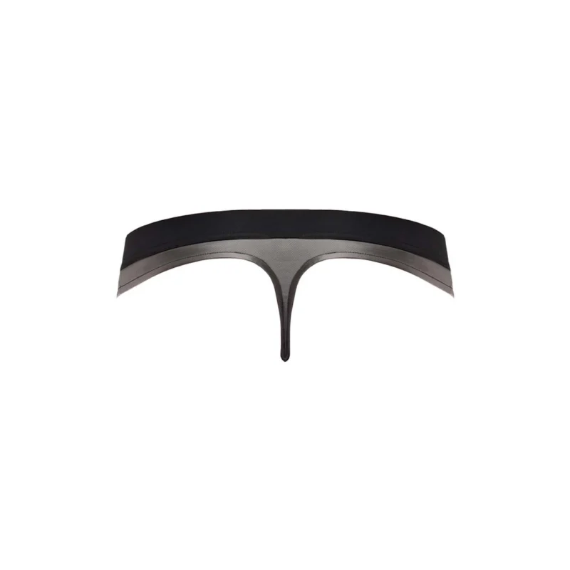 Male Power Iron Clad Thong S/M Black Mesh Comfort Waistband
