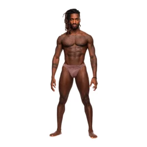 Male Power Inter-Mingle Bong V Thong L/XL Mauve Comfort Fit