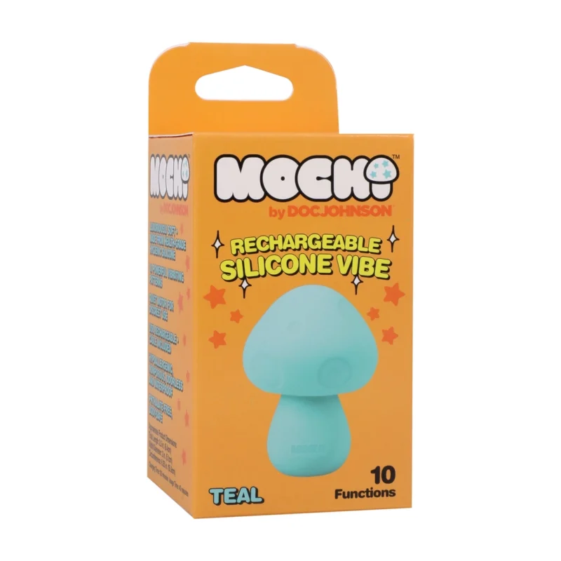 CalExotics Mushroom Vibe silikoninis įkraunamas masažuoklis Teal Green